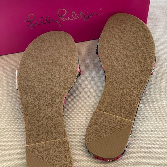 LILLY PULITZER Emery Slide Sandal Multi Floral - Women’s Size 8 - New In Box